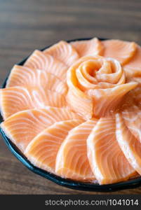 Salmon Sashimi set, gourmet japanese freshness cuisine