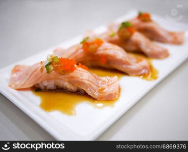 salmon sushi