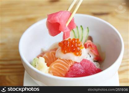 salmon sushi rice don