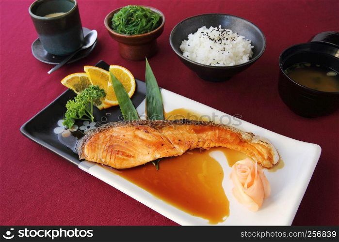 salmon teriyaki