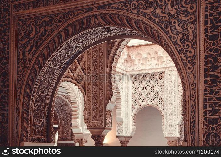 Salon de Audiencias or Hearing&rsquo;s Chamber is one of the most visited parts of the Alcazar of Seville, Spain. Several archs from the Alcazar of Sevilla