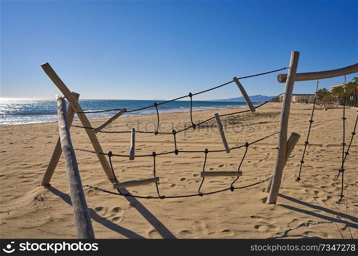 Salou beach Ponent Poniente platja in Tarragona of Catalonia