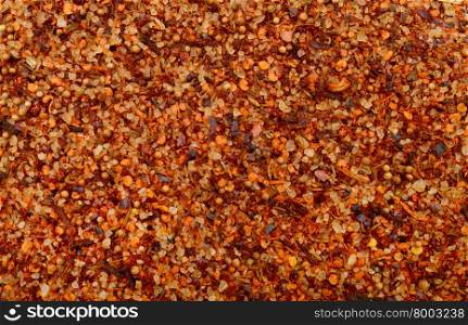 salt and chilli pepper close detail texture background
