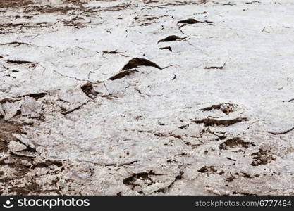 Salt desert close to Amboy, USA. Concept for desertification