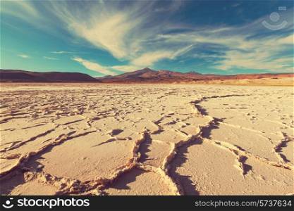 Salt desert in the Jujuy Province, Argentina