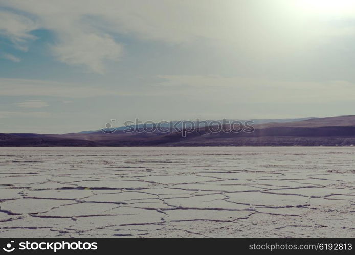 Salt desert in the Jujuy Province, Argentina