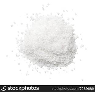 ??Salt isolated on white background. Top view