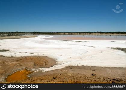 Salt lake, evidence of drought in rural Australia