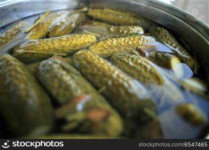 salted cucumbers.