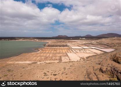 Saltworks of Janubio, Lanzarote, Canary islands, Spain.