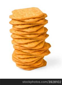 Salty Crackers on white background With clipping path