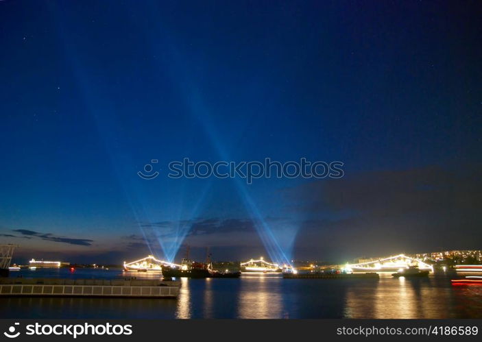 Salute above the bay. Sevastopol.