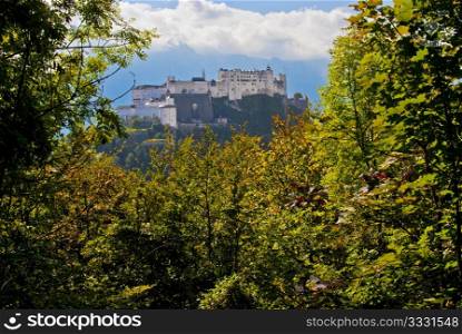 Salzburg, Austria - Hohensalzburg castle, View From Kapuzinenberg