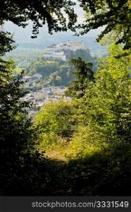 Salzburg, Austria - Hohensalzburg castle, View From Kapuzinenberg