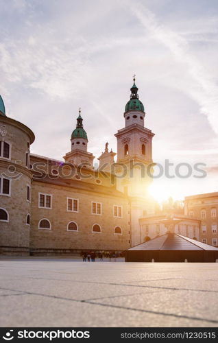 Salzburg Cathedral, Salzburger Dome in the evening sun