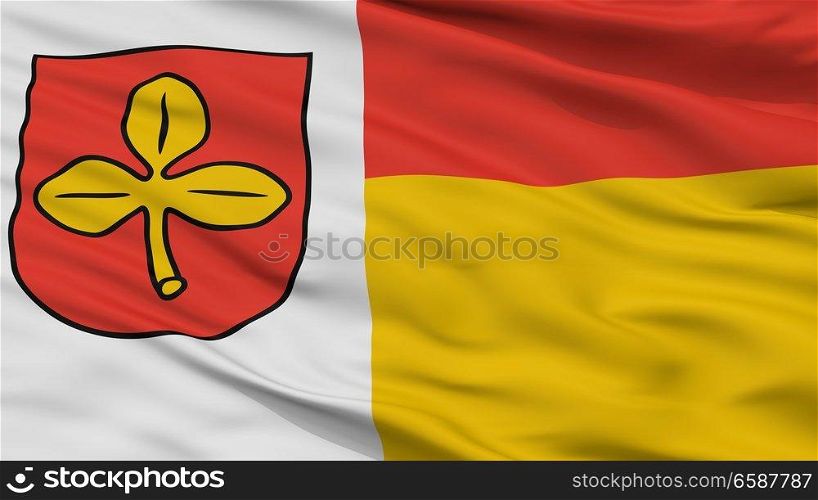 Salzkotten City Flag, Country Germany, Closeup View. Salzkotten City Flag, Germany, Closeup View