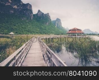 Sam Roi Yod National Park, Prachuap Khiri Khan, Thailand (Vintage filter effect used)
