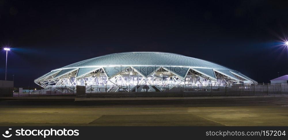 Samara Arena football stadium. Samara - the city hosting the FIFA World Cup in Russia in 2018. The evening of 2 August 2018