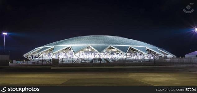 Samara Arena football stadium. Samara - the city hosting the FIFA World Cup in Russia in 2018. The evening of 2 August 2018