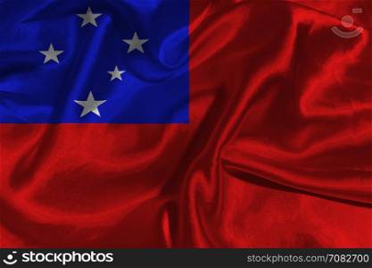 Samoa flag ,Independent State of Samoa flag 3D illustration symbol