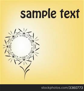 Sample text floral cardoa a bright and warm background