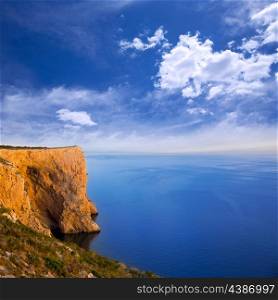 san Antonio Cape high angle view of Mediterranean blue Sea in Denia Javea