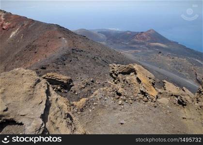 San Antonio Volcano. Volcanic landscape in La Palma, Canary islands, Spain.
