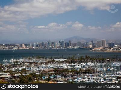 San Diego skyline taken from Lucinda Street on Point Loma