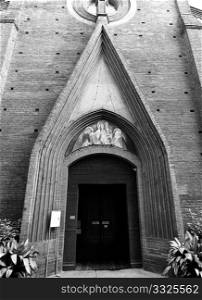 San Domenico Church, Turin. Chiesa di San Domenico church in Turin, Italy - detail of entrance