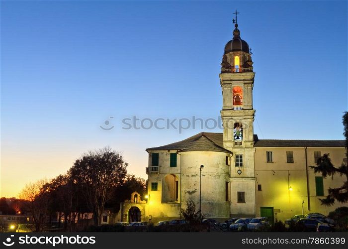 San Francesco da Paola church at evening, Genova, Italy
