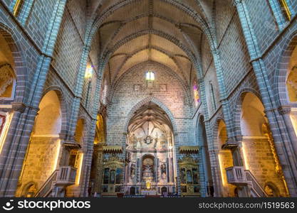 San Francisco Church in Evora, Portugal in a beautiful summer day