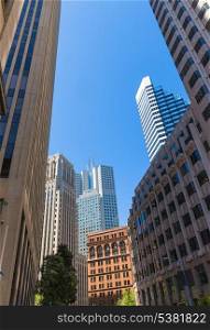 San Francisco downtown buildings in California USA