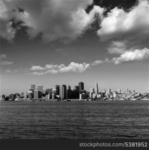 San Francisco skyline in California from Treasure Island USA