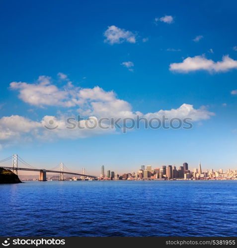 San Francisco skyline in California from Treasure Island USA