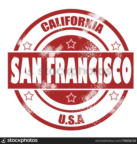 San Francisco Stamp image with hi-res rendered artwork that could be used for any graphic design.. San Francisco Stamp