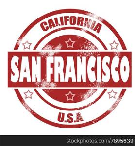 San Francisco Stamp image with hi-res rendered artwork that could be used for any graphic design.. San Francisco Stamp