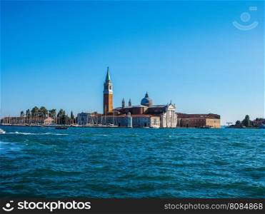 San Giorgio island in Venice HDR. HDR San Giorgio Maggiore island in Venice, Italy
