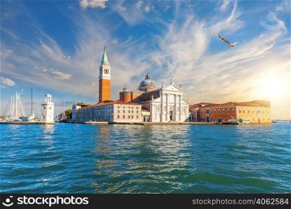 San Giorgio Maggiore island in the lagoon of Venice, Italy.. San Giorgio Maggiore island in the lagoon of Venice, Italy