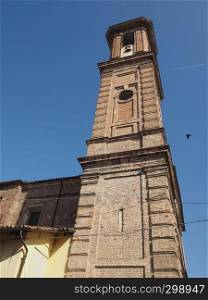San Giuseppe (Saint Joseph) church steeple in Alba, Italy. San Giuseppe church in Alba