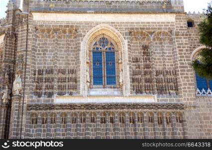 San Juan de Reyes church in Toledo with old shackles decoration in Spain