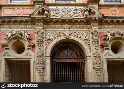 San Luis church facade in Seville of Spain at Macarena Sevilla