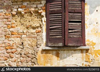 san macario window varese italy abstract wood venetian blind in the concrete brick