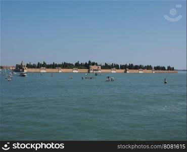 San Michele cemetery island in Venice. San Michele cemetery island in the Venetian Lagoon in Venice, Italy