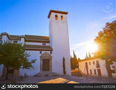 San Miguel Bajo church in Granada Albaicin of andalusian Spain