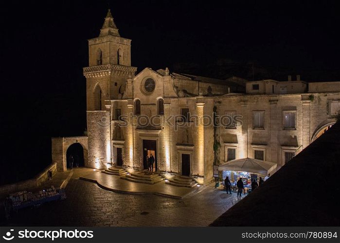 San Pietro Caveoso Church in Matera, European Capital of Culture 2019, the city of stones