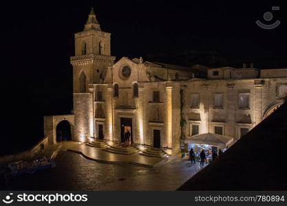 San Pietro Caveoso Church in Matera, European Capital of Culture 2019, the city of stones