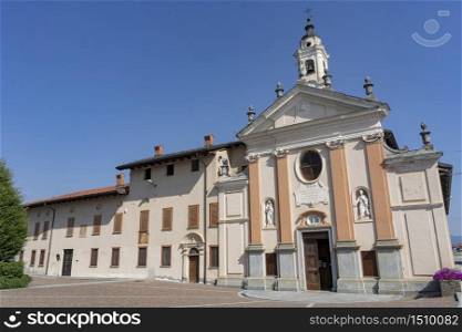 San Pietro del Gallo, Cuneo, Piedmont, Italy, exterior of the historic church