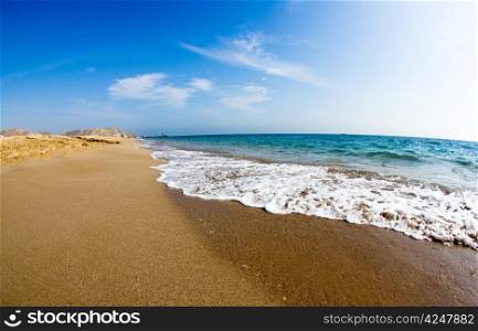 sand beach and blue sky