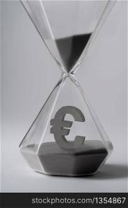 Sand clock for business concept and currency exchange