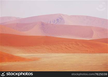 Sand dunes and desert in Namibia, Africa